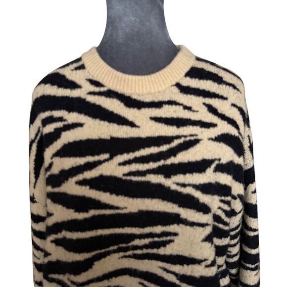 Velvet By Graham & Spencer Zebra Print Sweater S - Picture 3 of 7